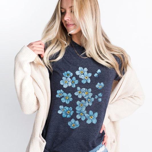 Forget me not Soft Bella and Canvas 3001 Tshirt