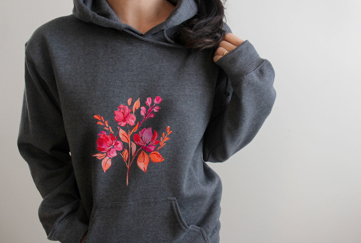 Neon Floral Hoodie