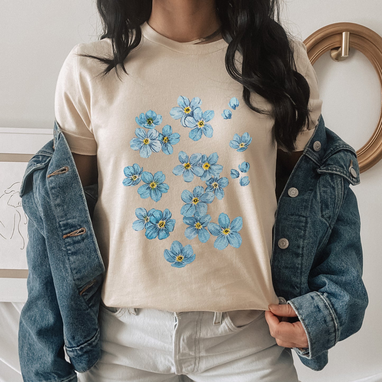 Forget me not Soft Bella and Canvas 3001 Tshirt